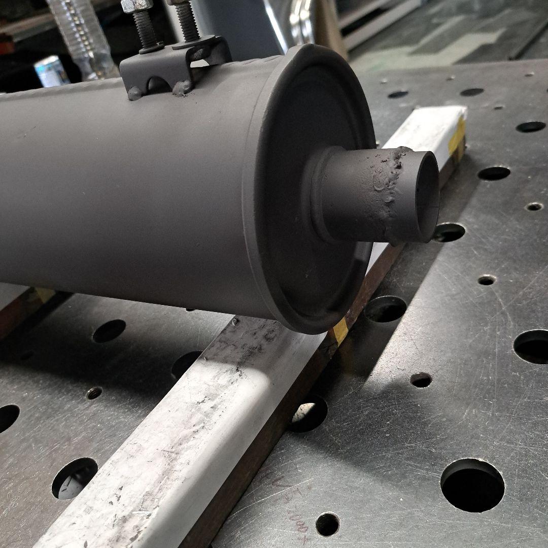 2トンTYマフラー(耐熱スプレーとフレキパイプ付き)