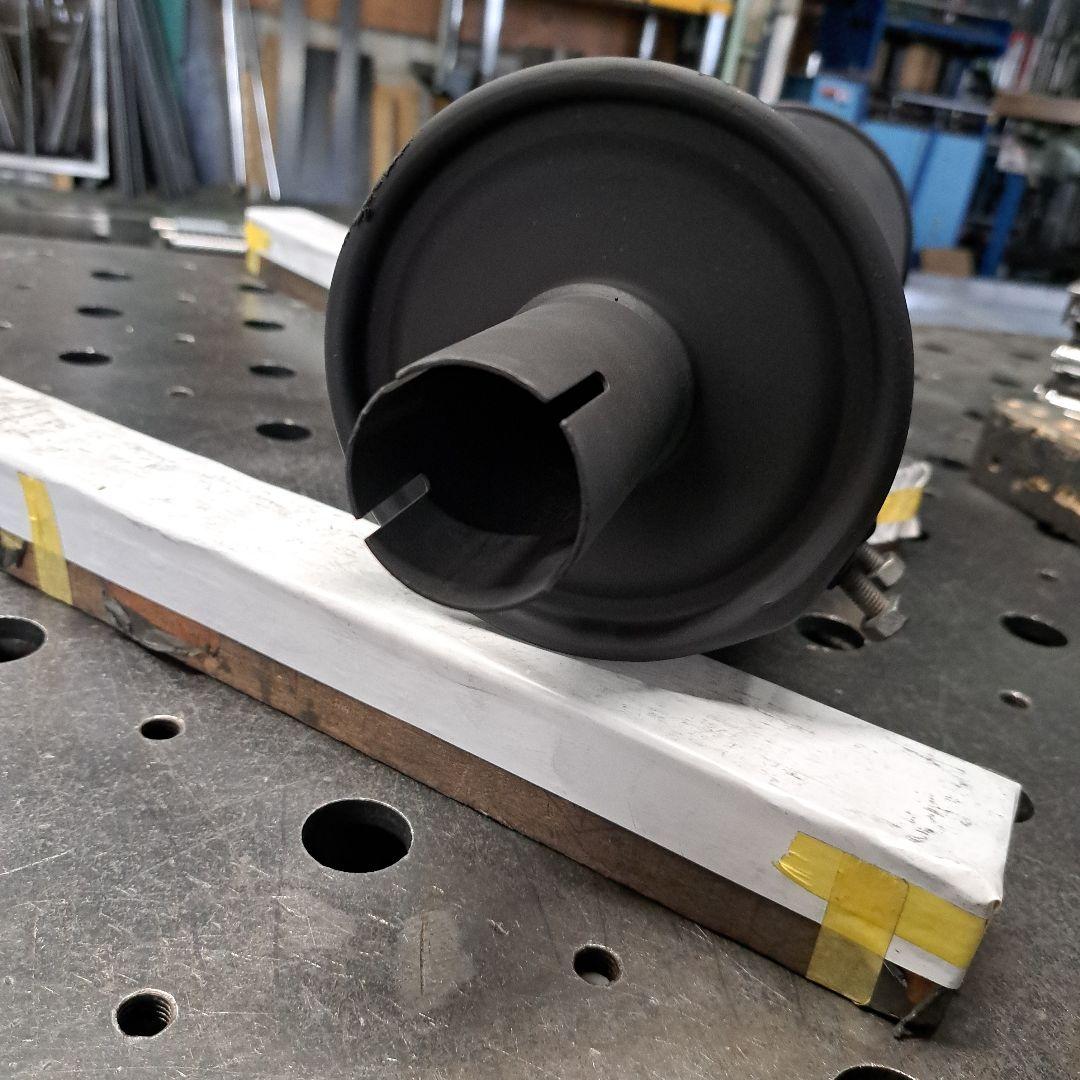 2トンTYマフラー(耐熱スプレーとフレキパイプ付き)