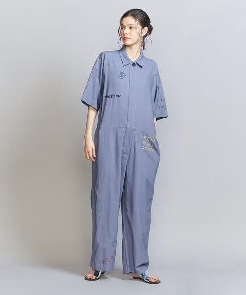 B&Y アローズ 別注 PAYDAY エンブロイダリー 半袖オールインワン 刺繍