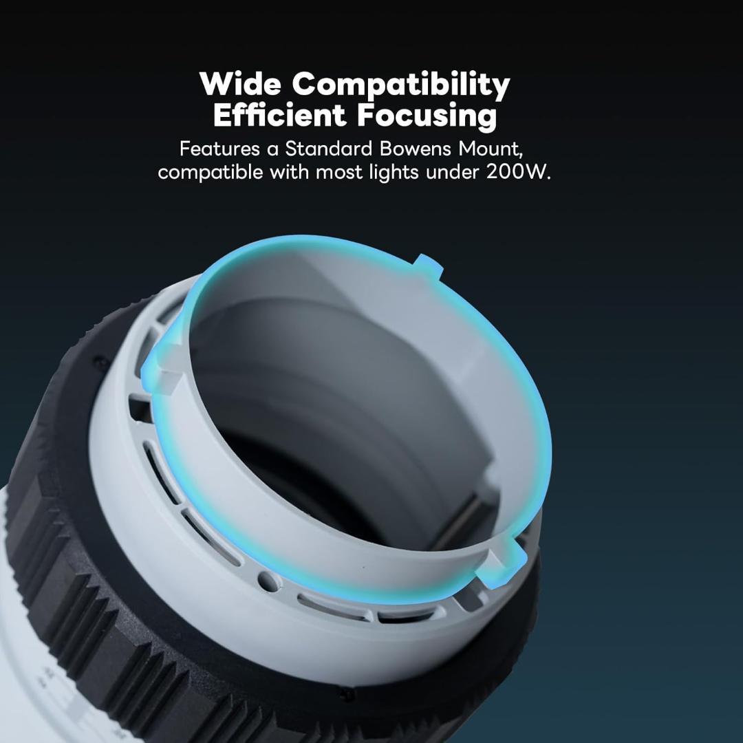 【新品】Bowensマウント フレネルレンズ 集光アダプタ バーンドア付き