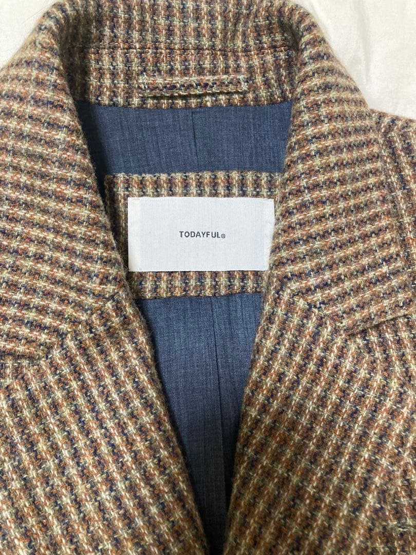 TODAYFUL トゥデイフル ウールチェックジャケット 正規品 38 美品