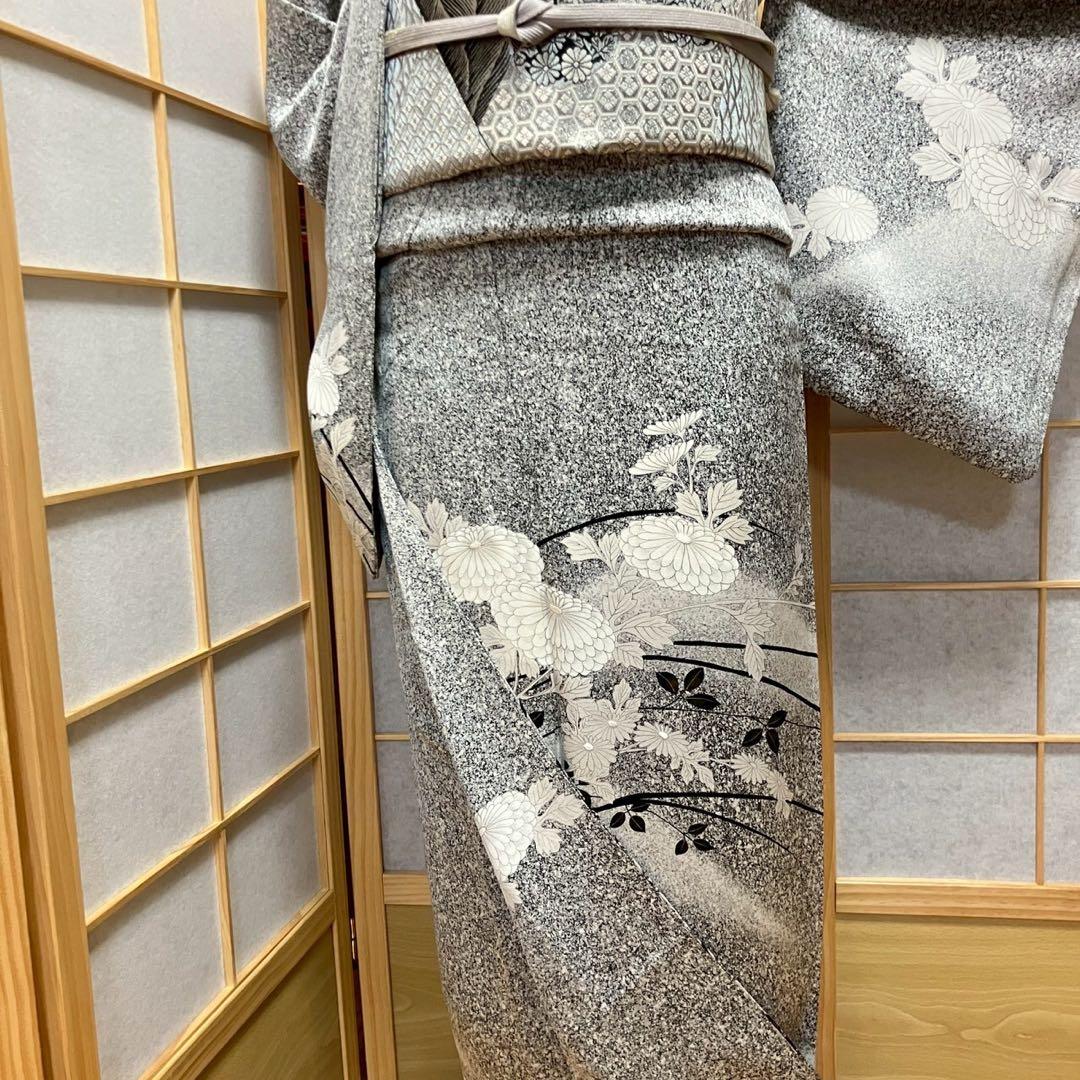 Sayaka様［5834］訪問着 美品 枝花 たたき染 金彩 正絹 着物 袷