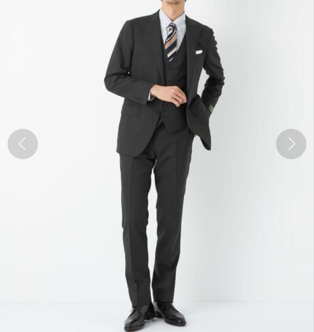 極美品✨グリーンレーベル×レダ　トロ無地 スーツセットアップ 2B RV　48