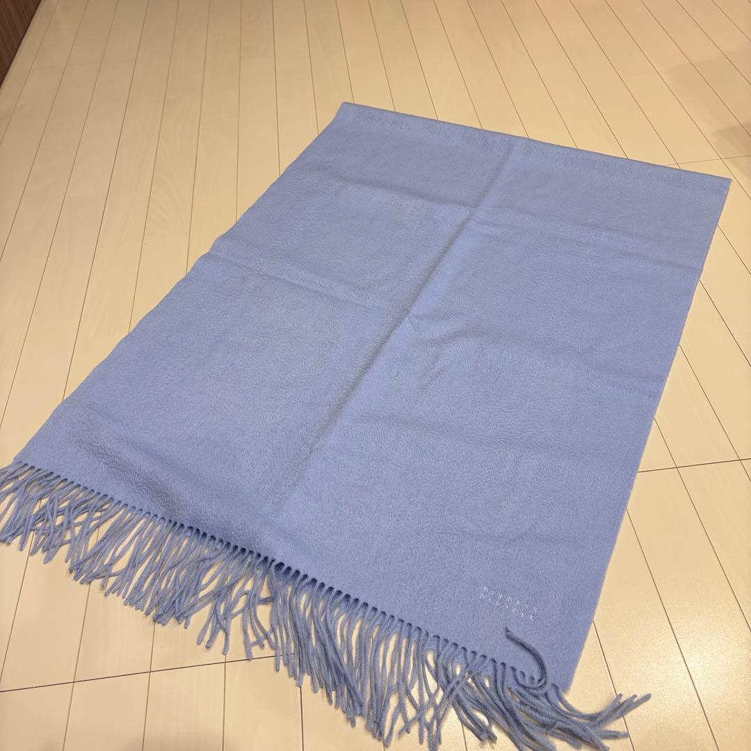 【新品】カシミア バーニーズニューヨーク マフラー ライトブルー ストール
