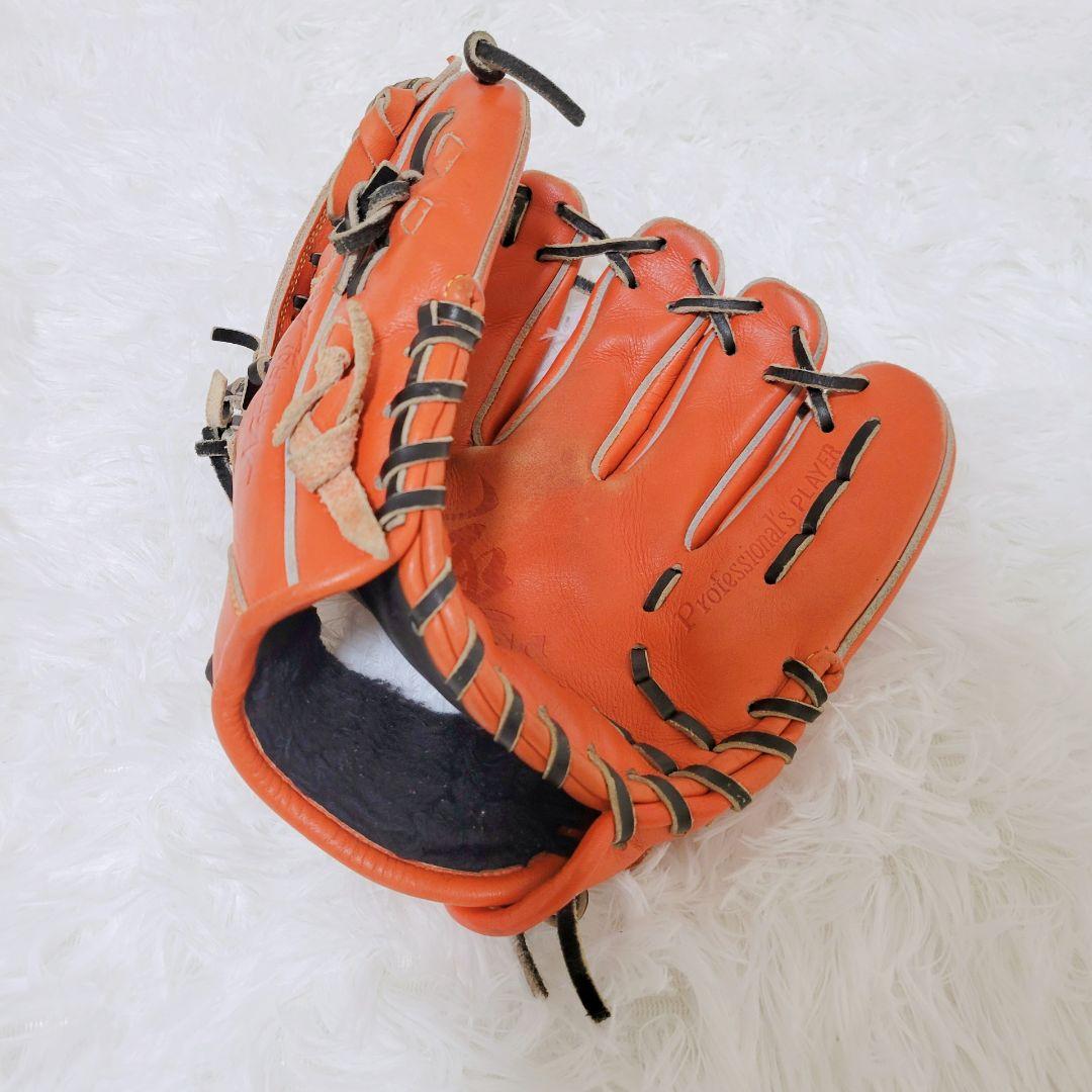 Hi-Gold OKG-6124己極軟式グラブ二塁手遊撃手Fオレンジ右投げ野球用