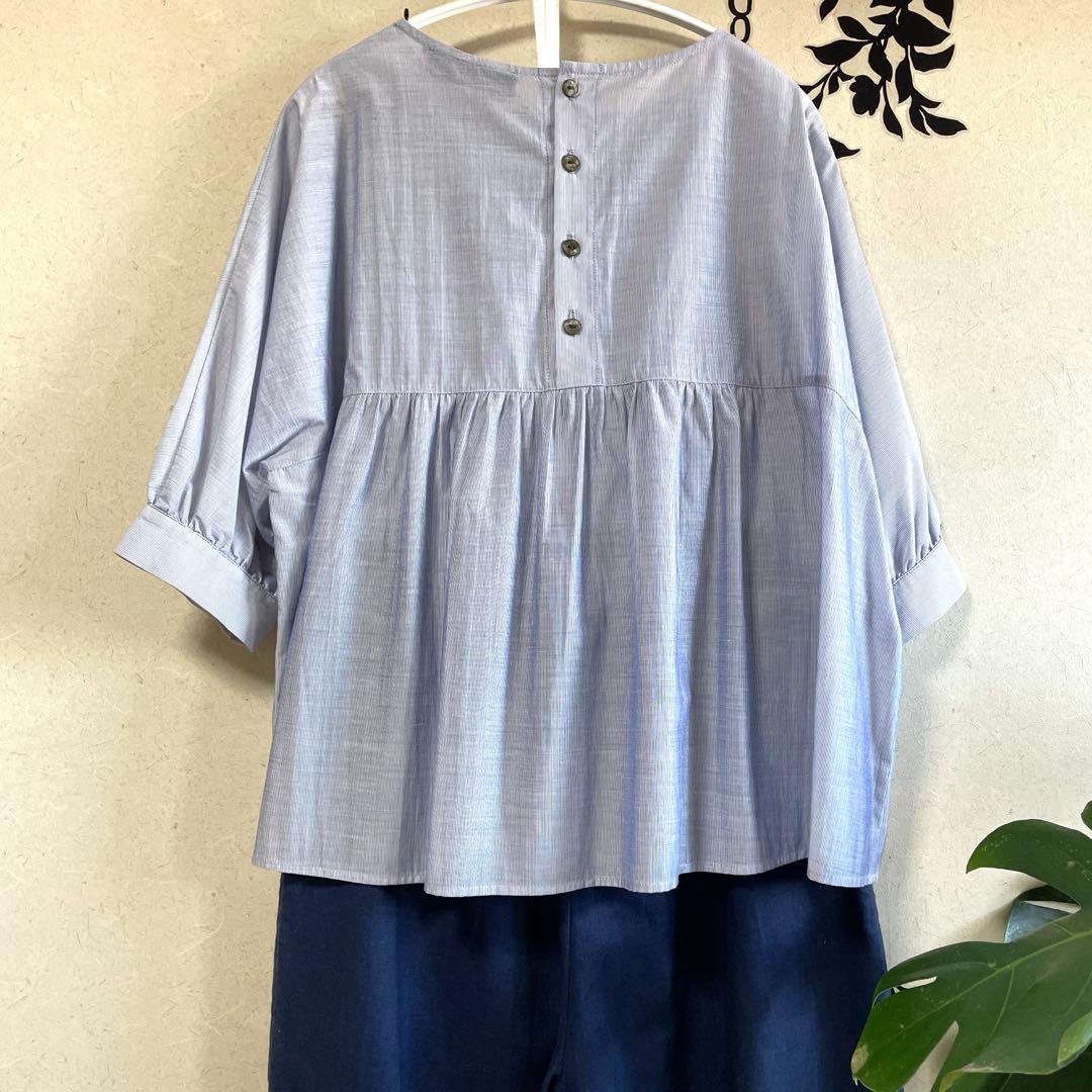 新品.未使用M.&KYOKO佐藤繊維チュニックブラウスフリーサイズ