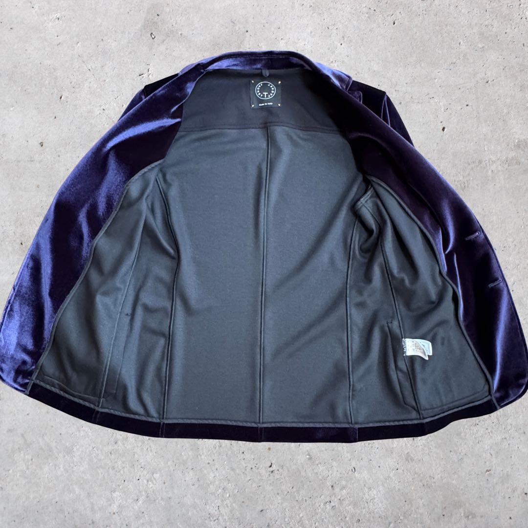 【美品】T-jacket ティージャケット ベルベット ネイビー ジャケット