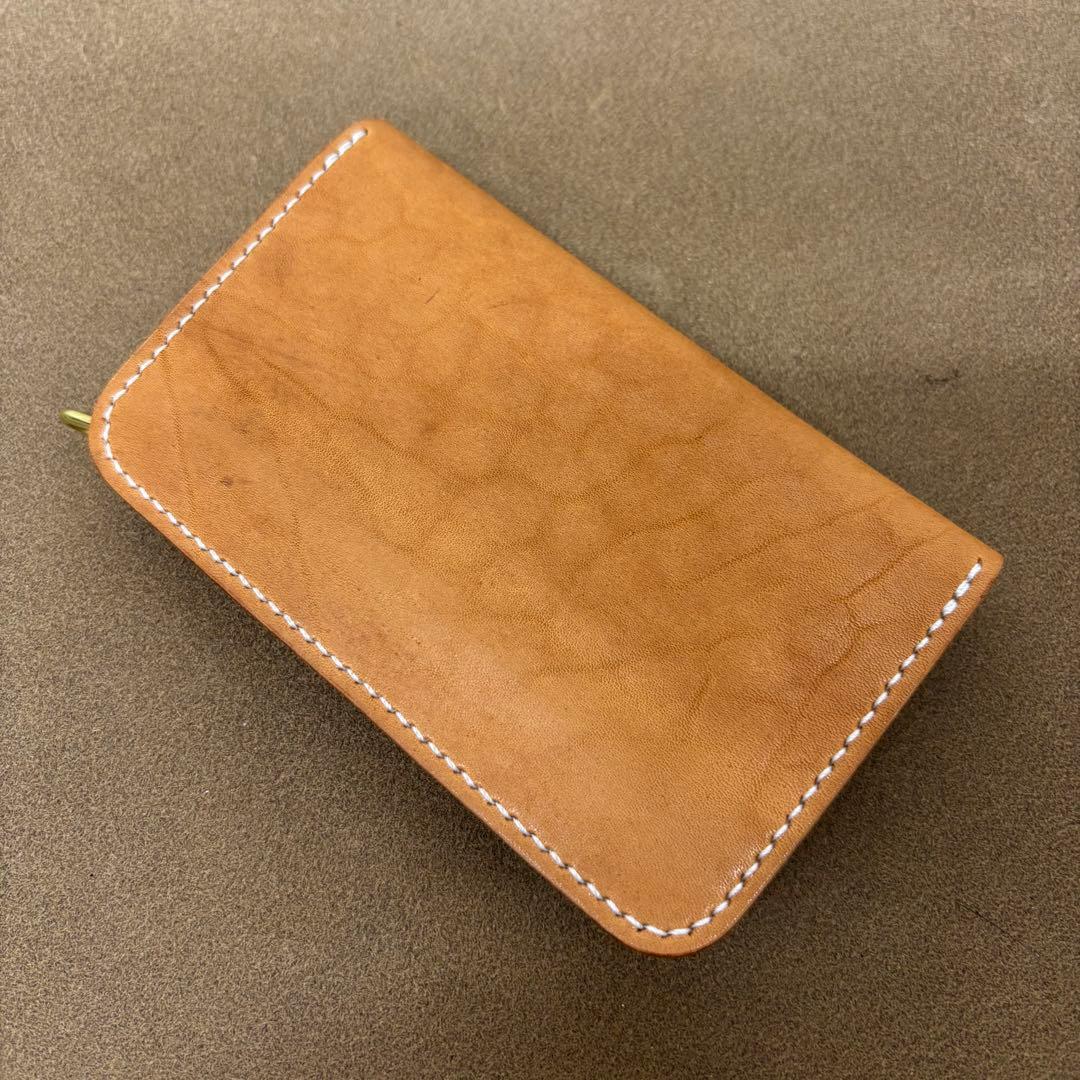 ホースバット　トラッカーウォレット　ミドル　ナチュラル　3層　GUIDI