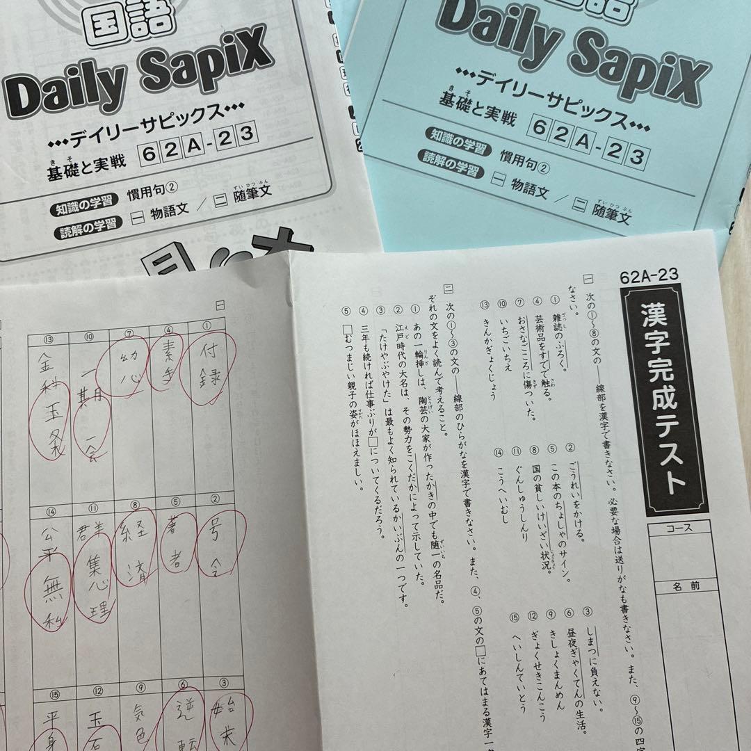 2025年受験組 サピックス6年 国語教材セット