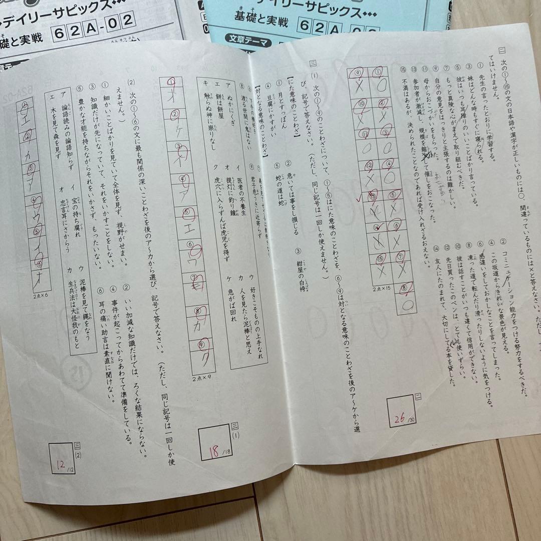 2025年受験組 サピックス6年 国語教材セット