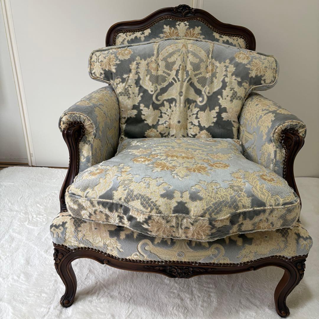 【高級家具】カリモク domani（ドマーニ） シングルソファ／Louis XV