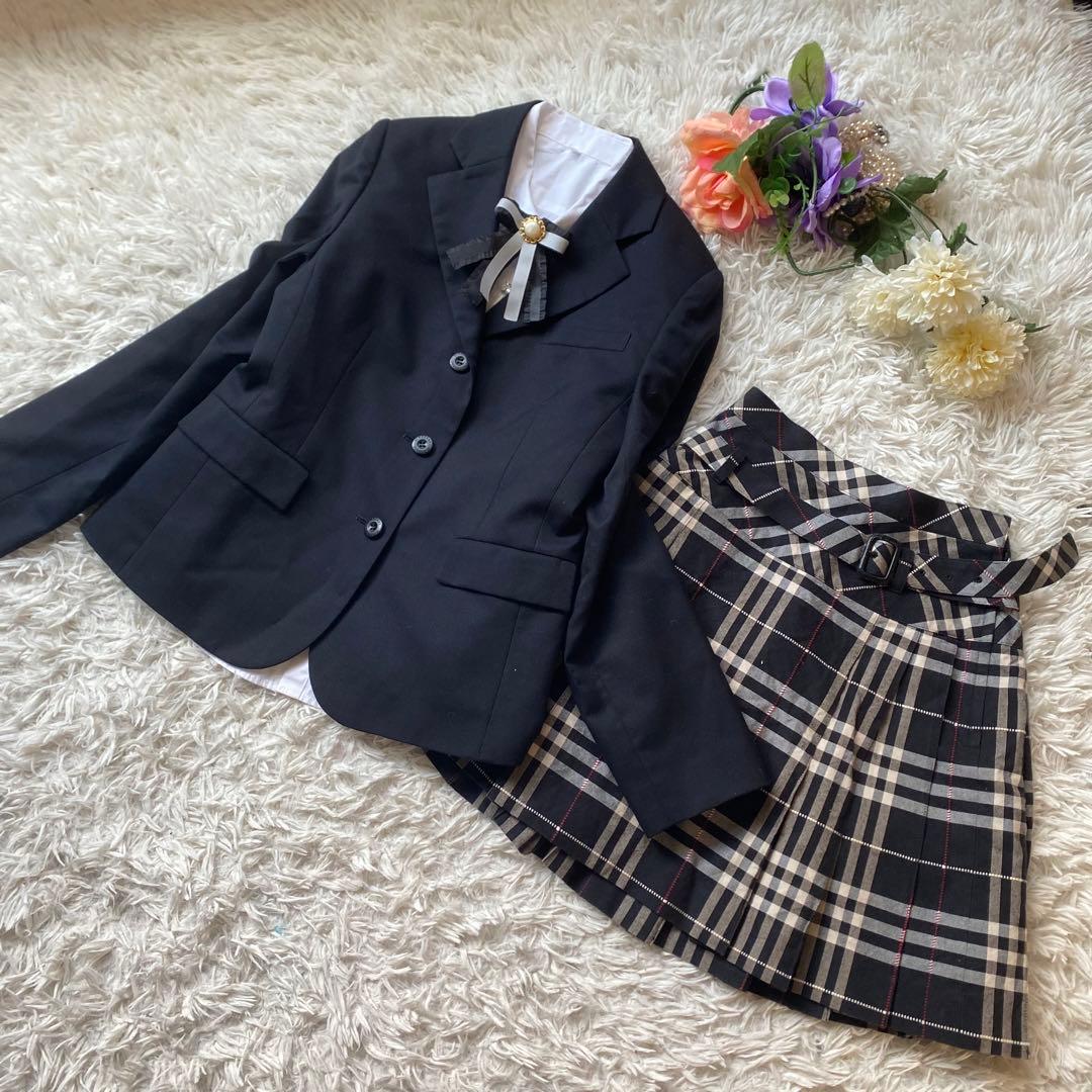 美品Burberryバーバリー卒服4点ブレザー・スカート・ブラウス・リボン150