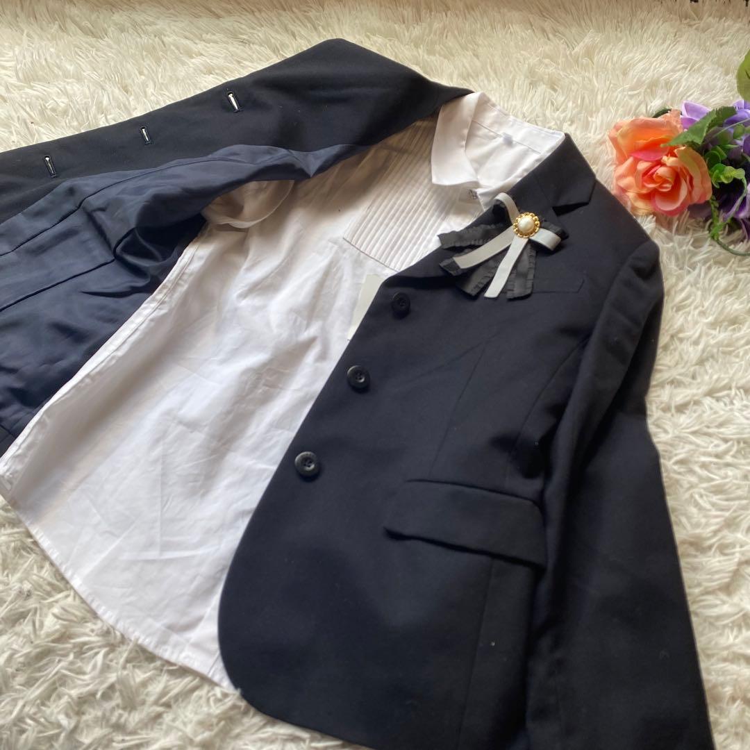 美品Burberryバーバリー卒服4点ブレザー・スカート・ブラウス・リボン150