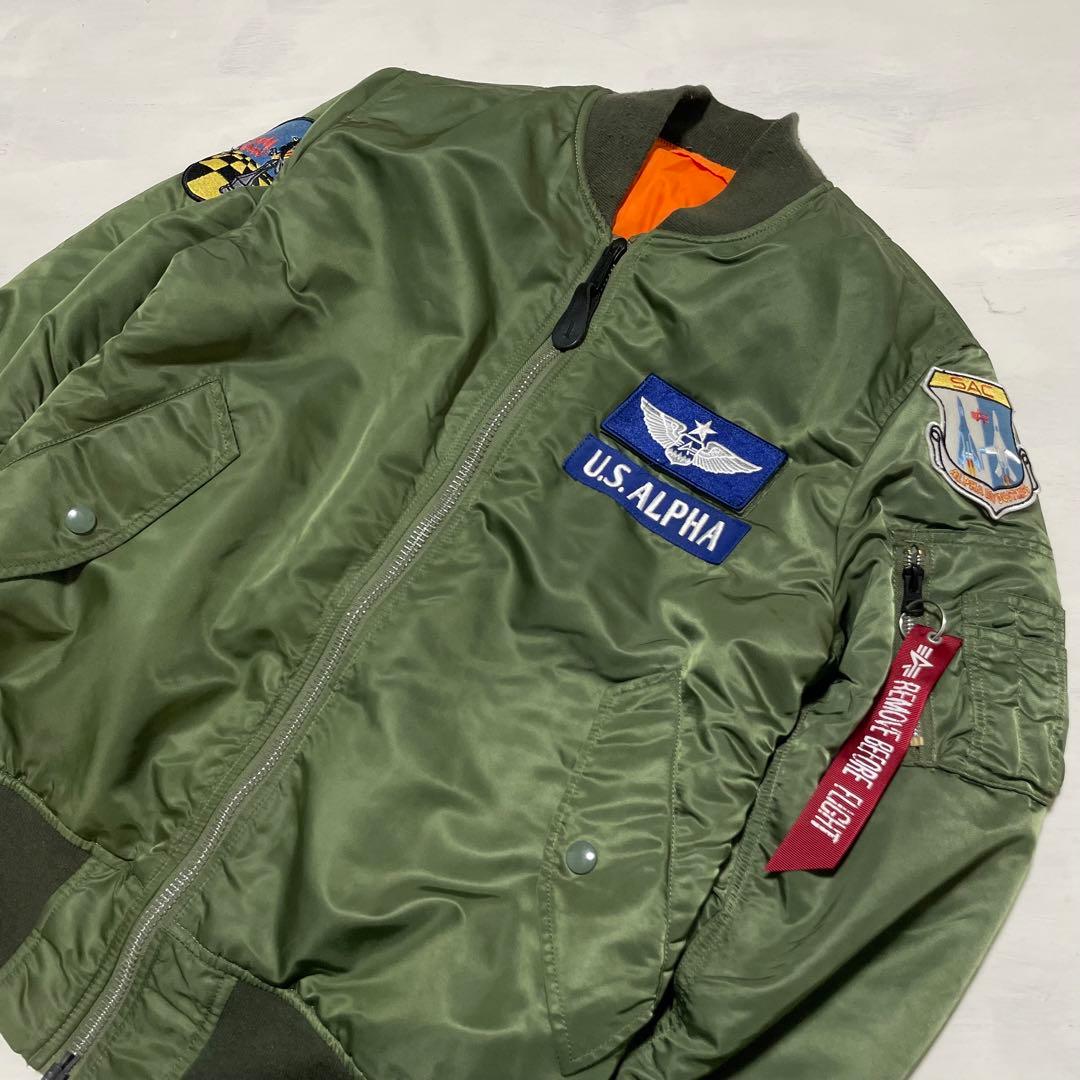 レア　ALPHA MA-1 SAC エアークルーパッチ　肉厚