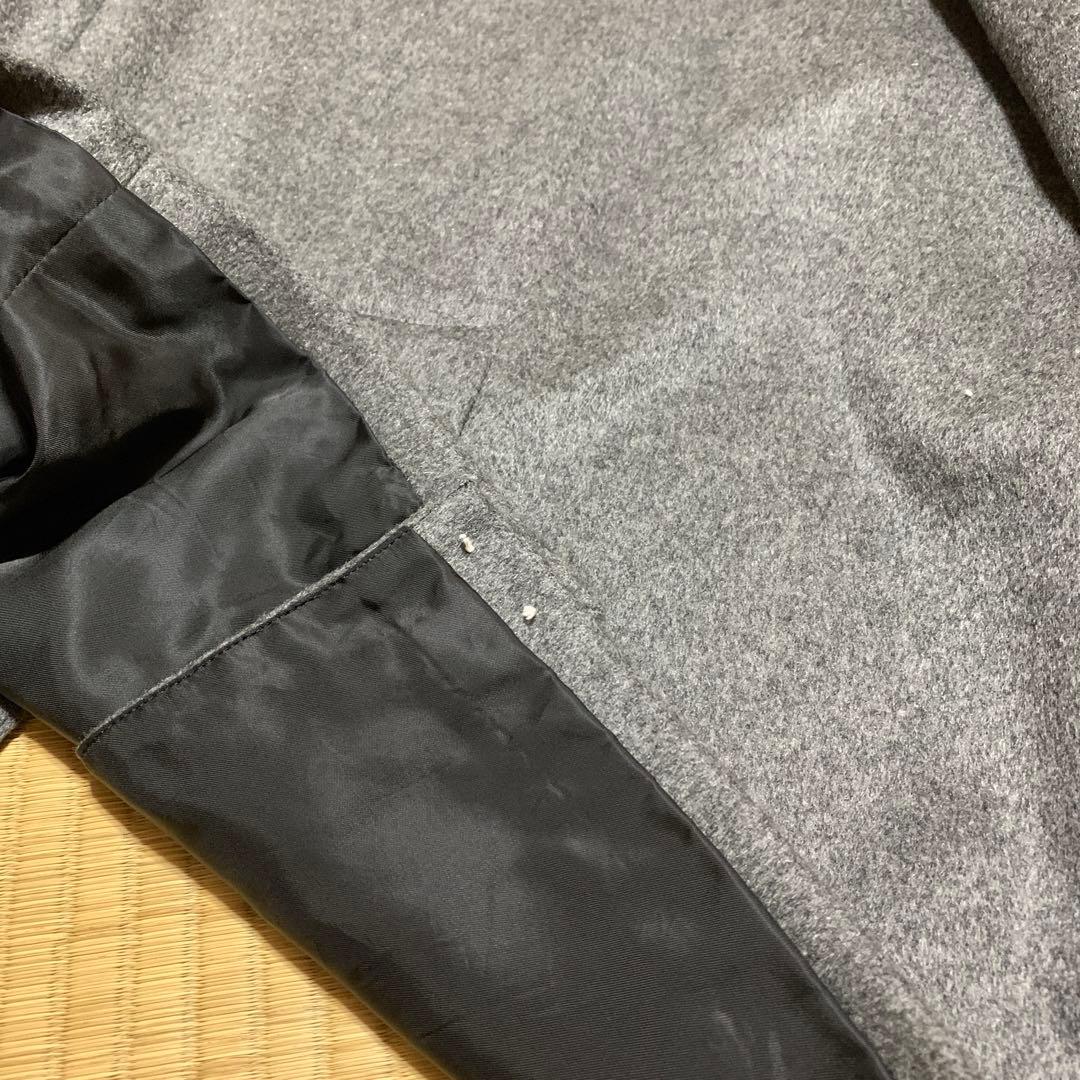 ウール100% グレー チェスターコート Lサイズ