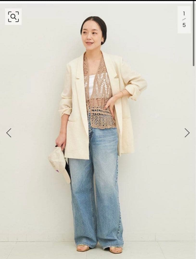 限定　Plage プラージュ　nallow collar ジャケット　WHITE