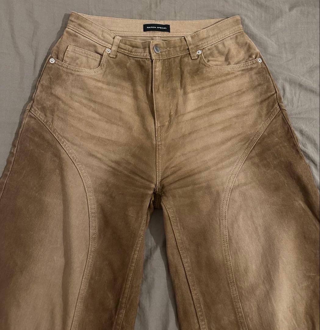 パンツ Pleated Skirt Layered Pants