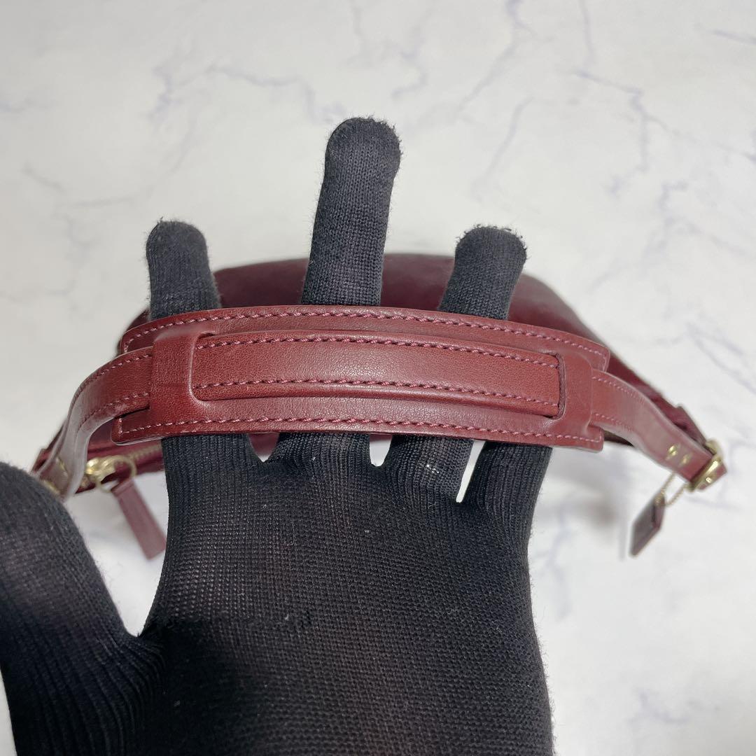 未使用級✨OLD COACH ワンショルダー ハラコ ハーフムーン ボルドー