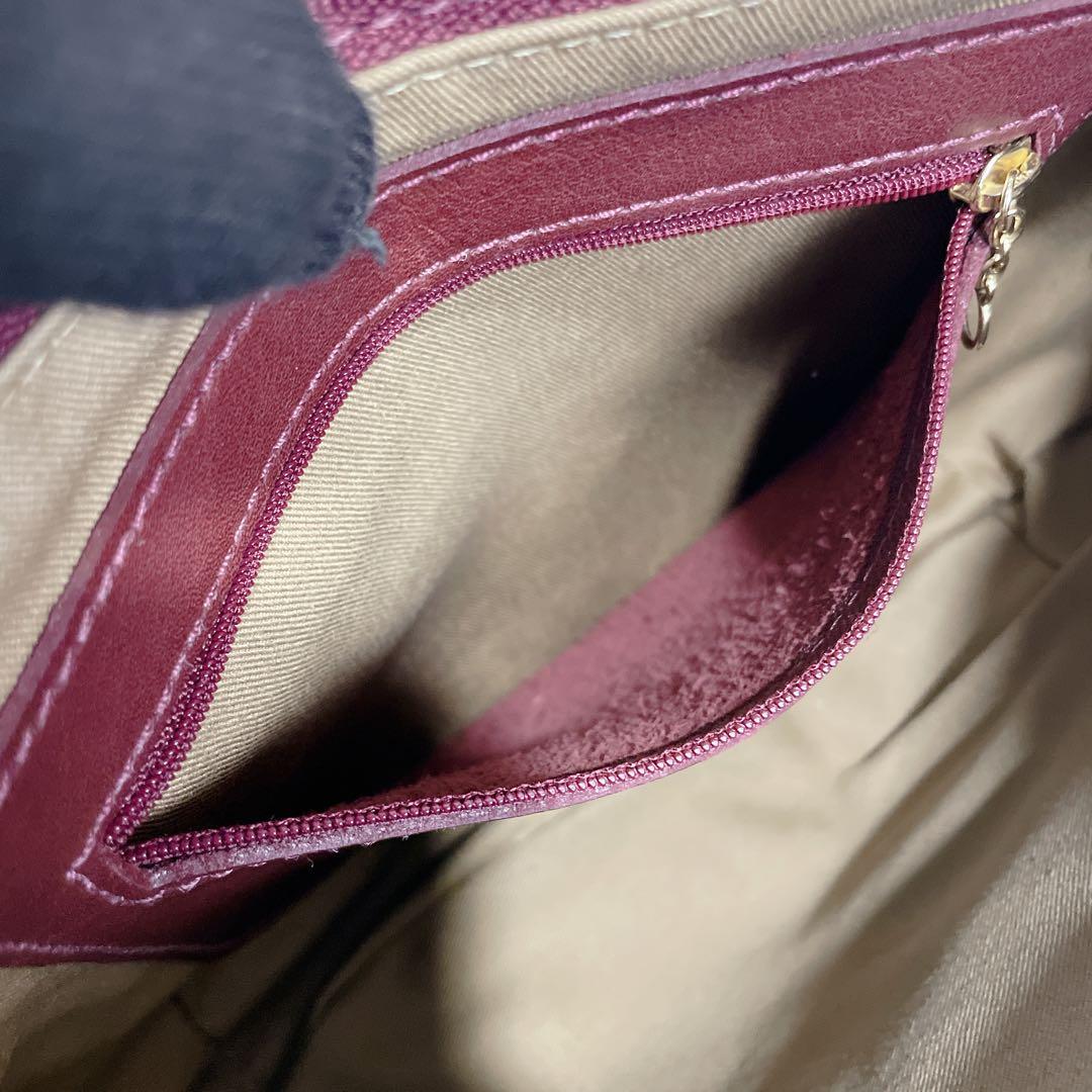 未使用級✨OLD COACH ワンショルダー ハラコ ハーフムーン ボルドー