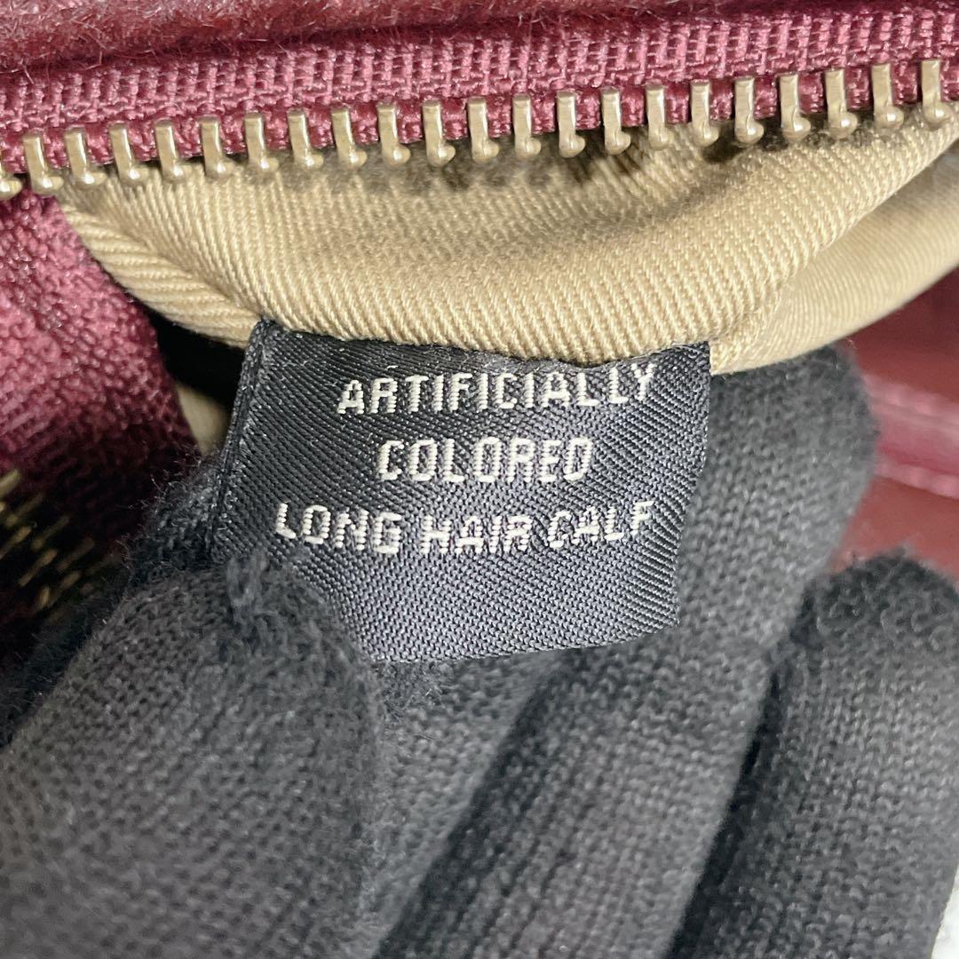 未使用級✨OLD COACH ワンショルダー ハラコ ハーフムーン ボルドー