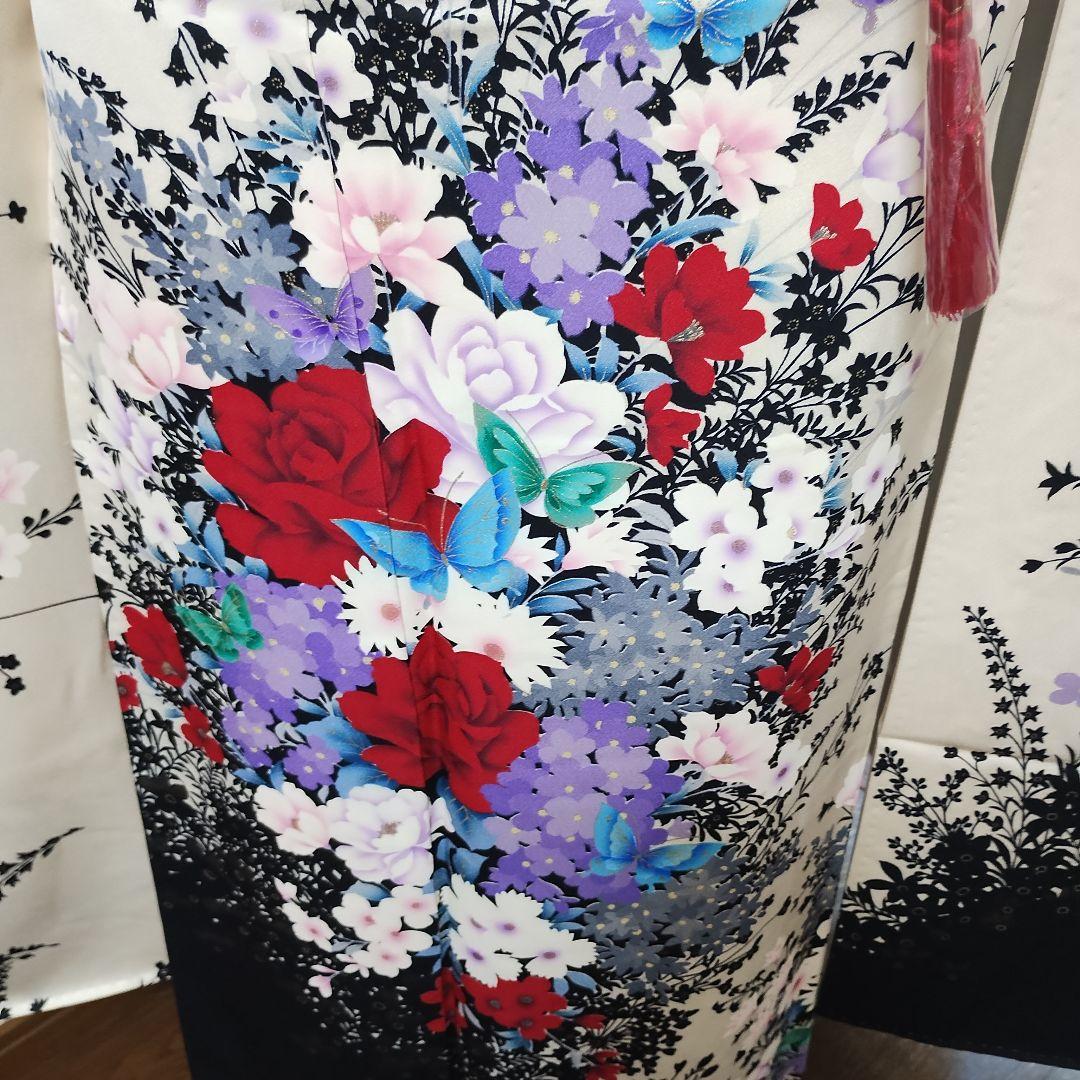 成人式正絹振袖フルセット マルチカラー落款 豪華　上品