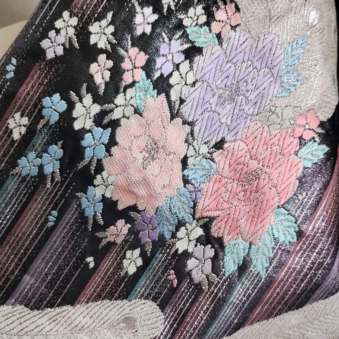 成人式正絹振袖フルセット マルチカラー落款 豪華　上品