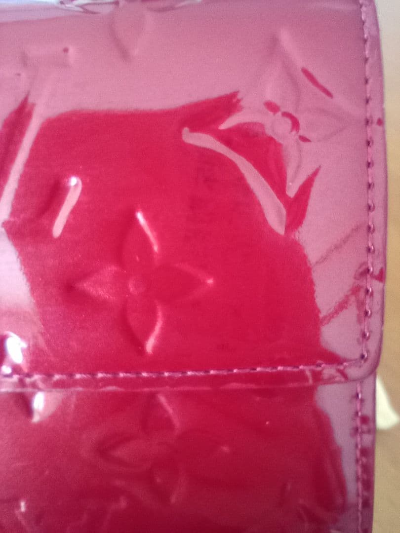 箱付 ルイヴィトン LOUIS VUITTON 長財布 モノグラム ヴェルニ 赤