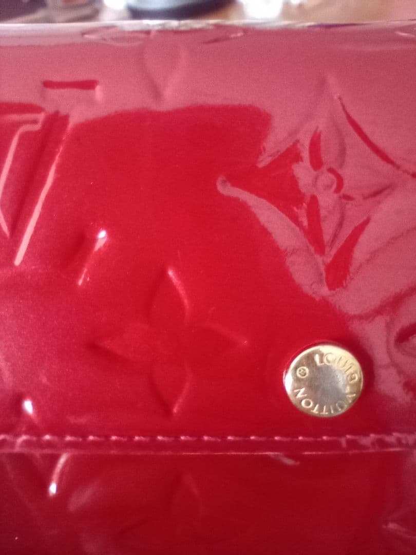 箱付 ルイヴィトン LOUIS VUITTON 長財布 モノグラム ヴェルニ 赤