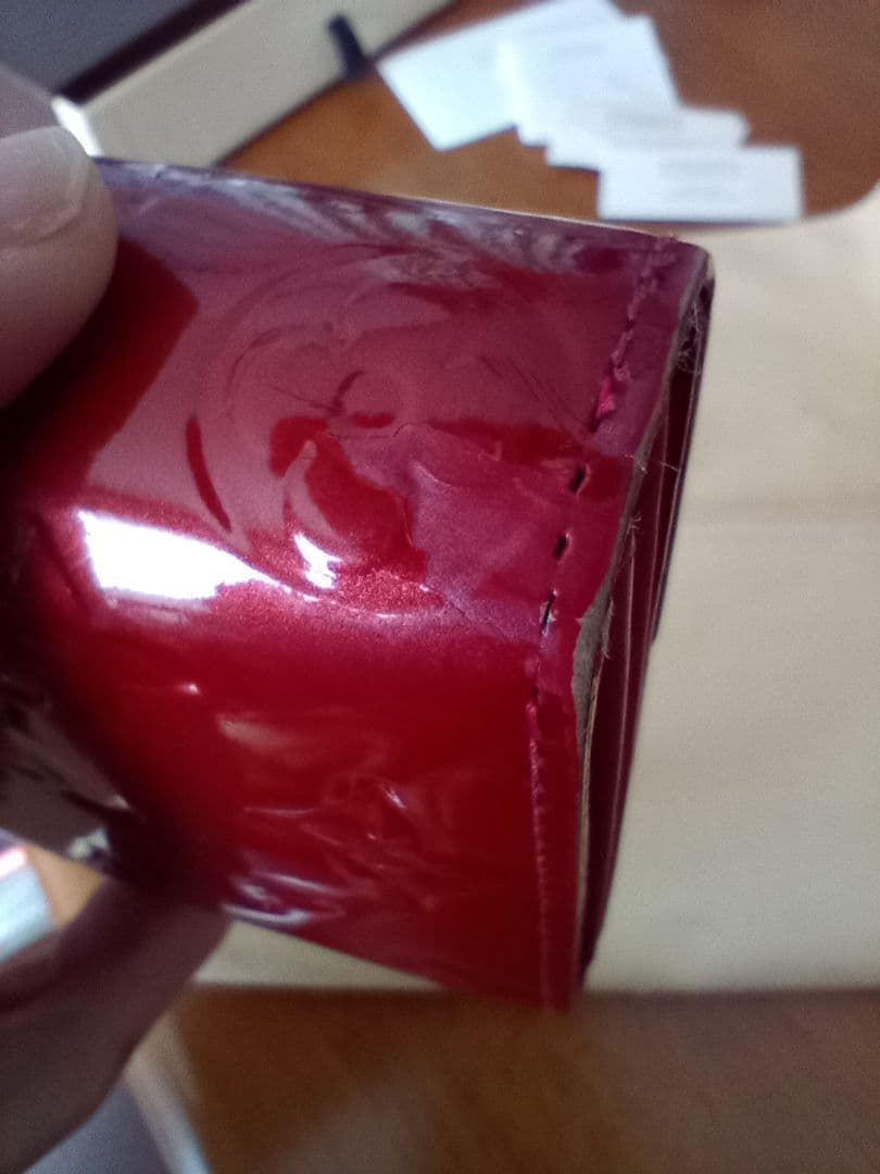 箱付 ルイヴィトン LOUIS VUITTON 長財布 モノグラム ヴェルニ 赤