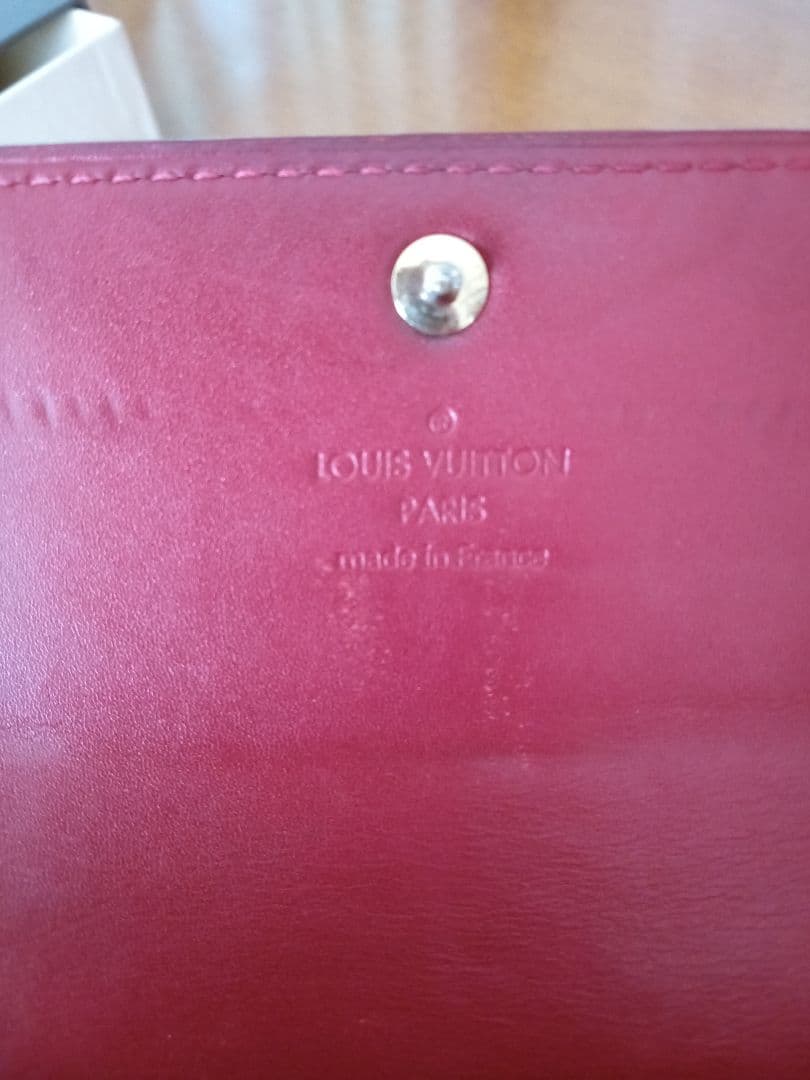箱付 ルイヴィトン LOUIS VUITTON 長財布 モノグラム ヴェルニ 赤