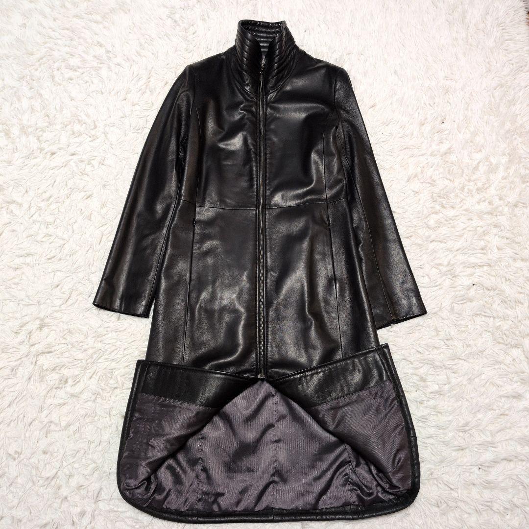 【極美品】ラムレザー　キルティング　ロングコート