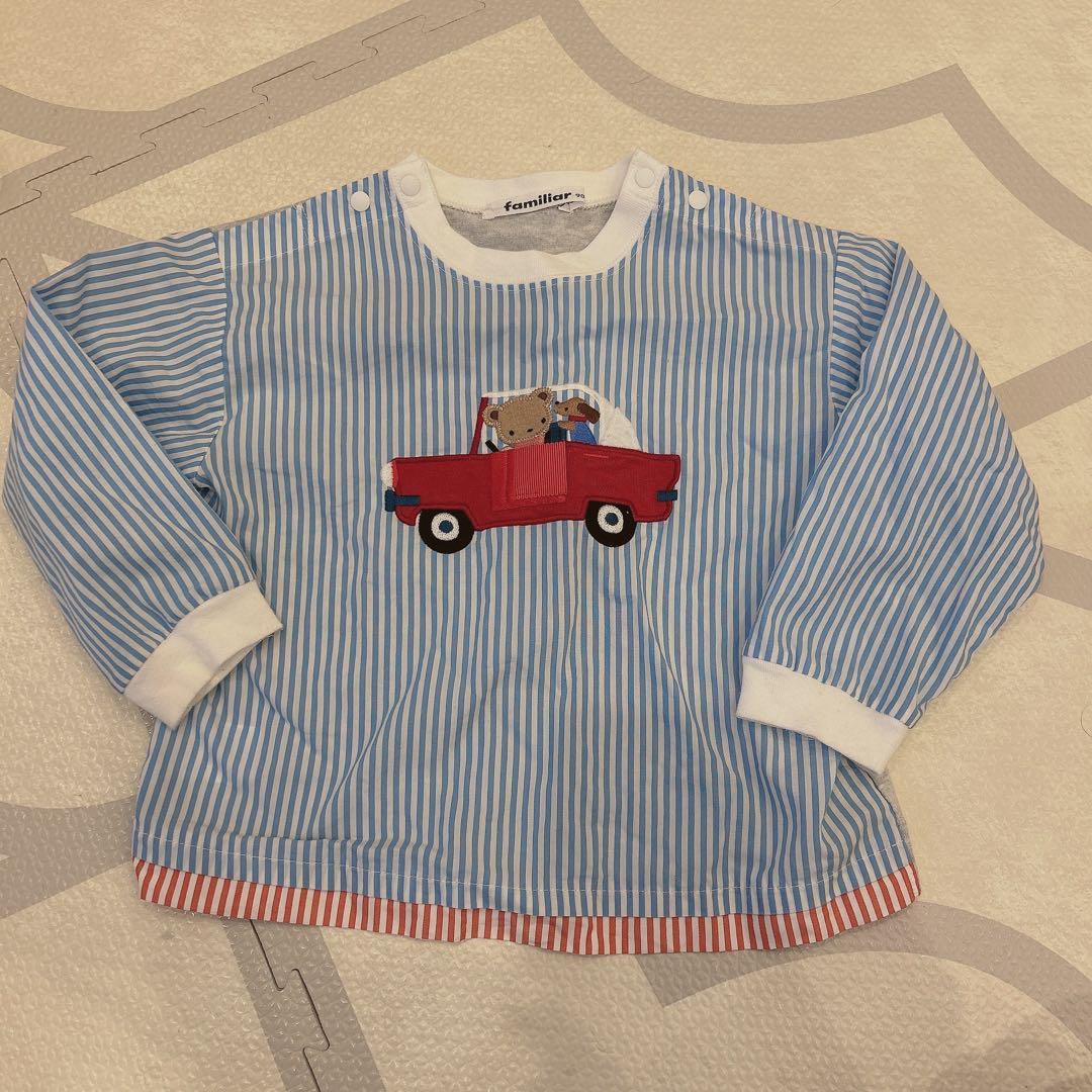 familiar ストライプ 長袖Tシャツ 90cm