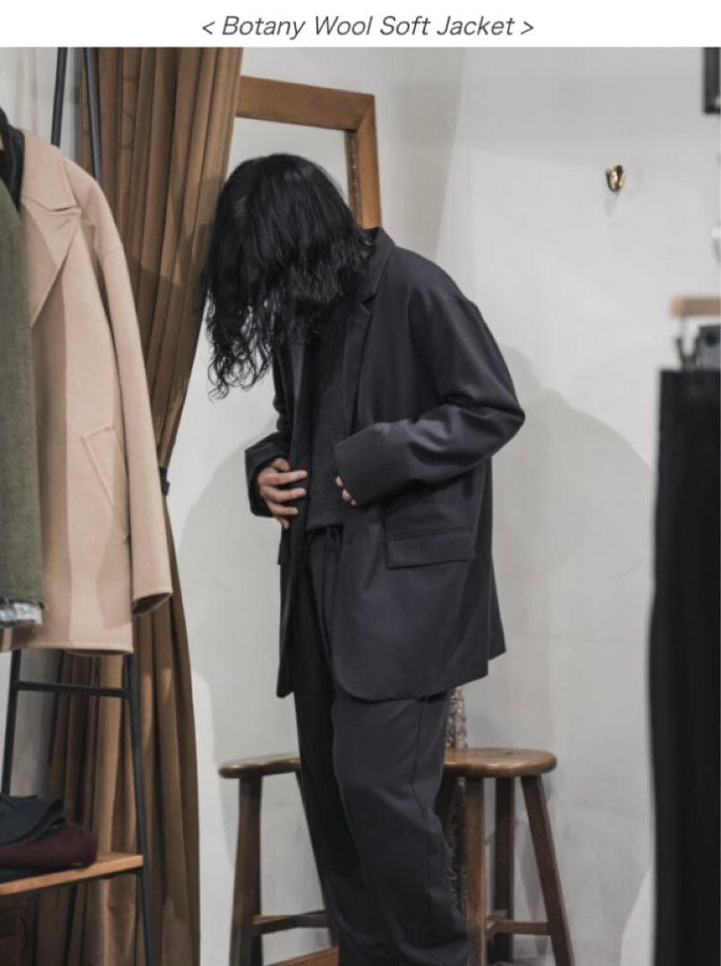 新品　wirrow 24aw botany wool soft jacket
