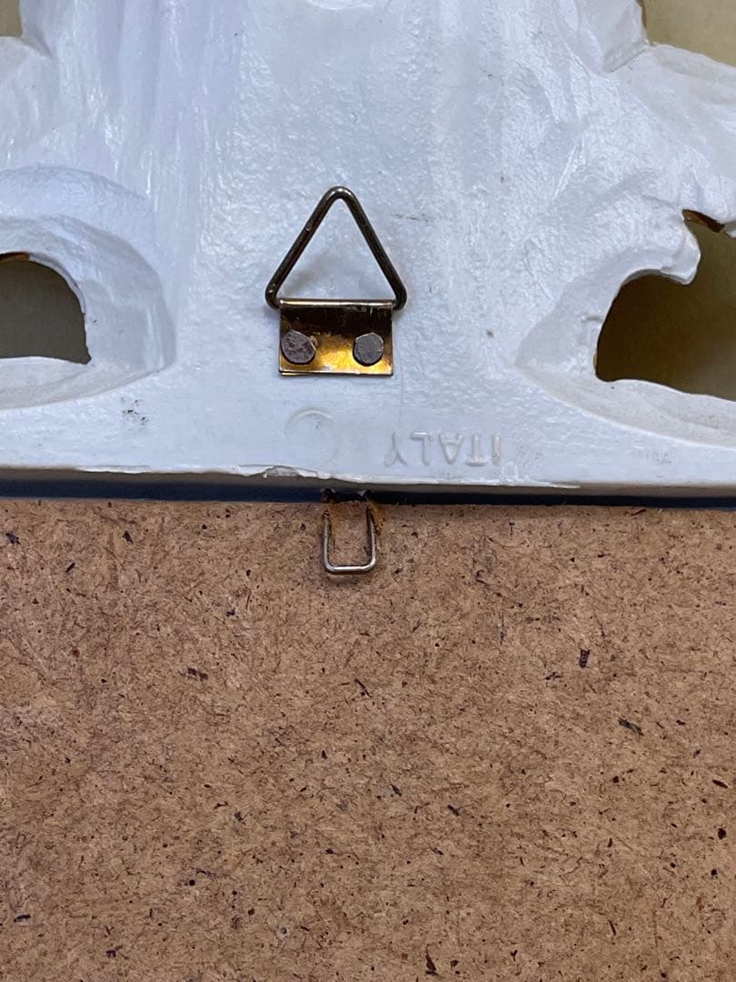 す*る様 イタリー製 壁掛け鏡 アンティーク調 クラシックオーバル型 ゴールド/