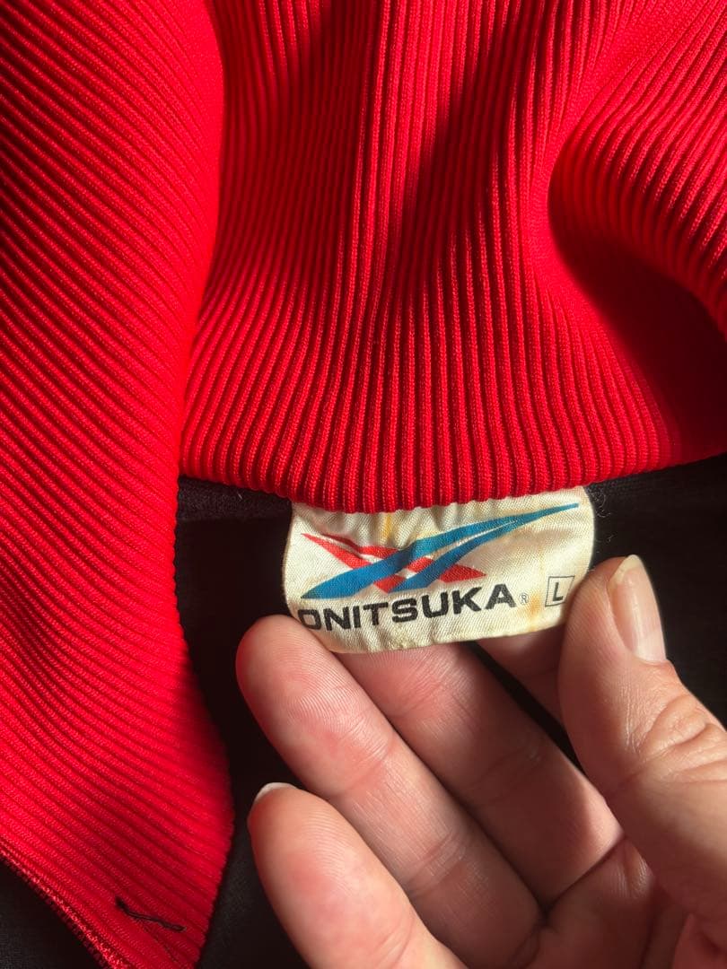 【超希少カラー】アシックス /オニヅカ ヴィンテージジャージ/BLACK&RED