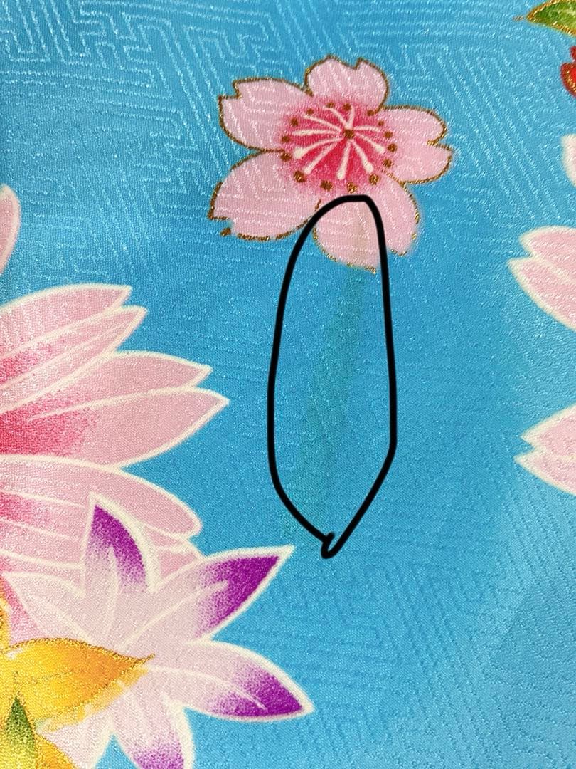 七五三用 (7歳)花柄 着物フルセット(未使用品)