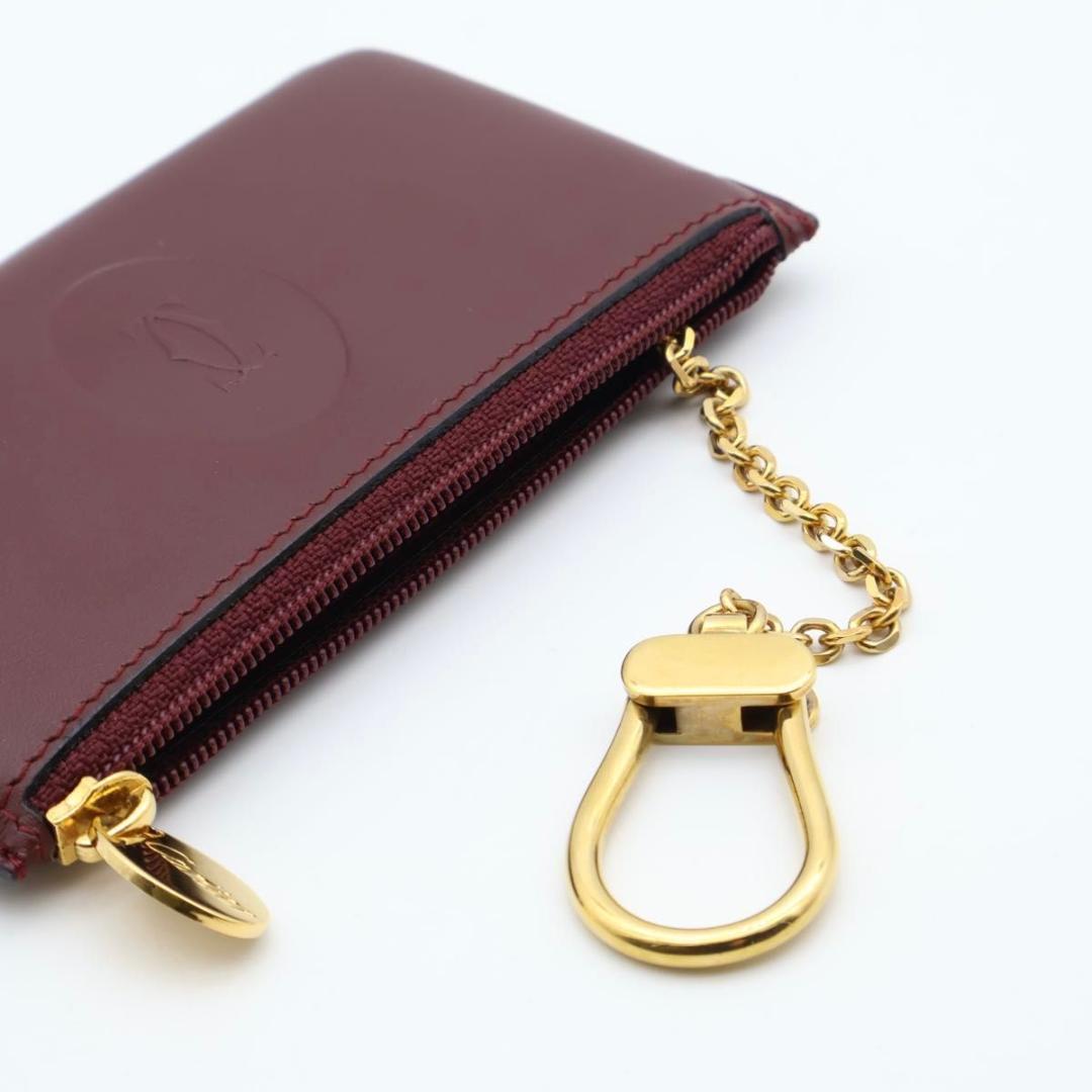 【未使用級】Cartier マストライン　ケース　小銭入れ　チェーン付き