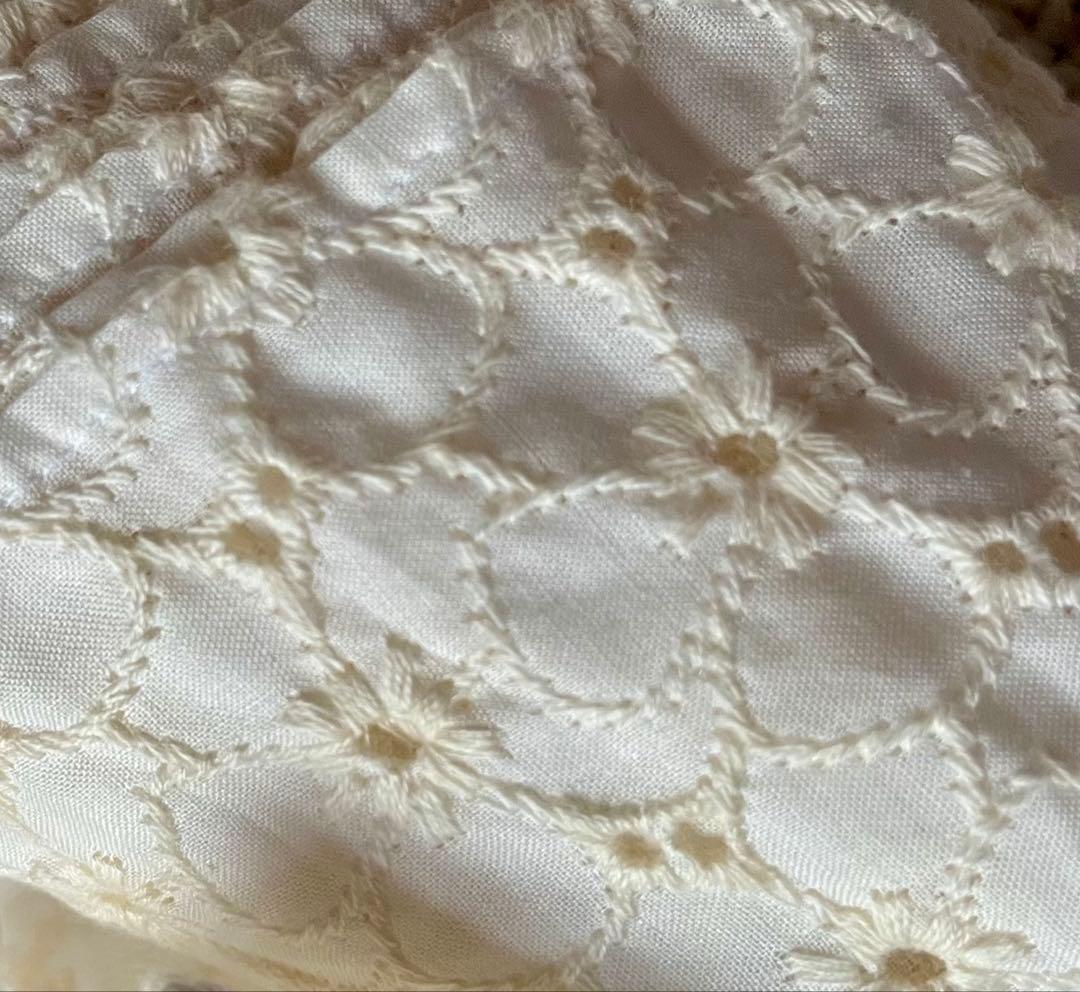 小宮商店 ホワイトレース日傘 木製ハンドル 50cm 刺繍