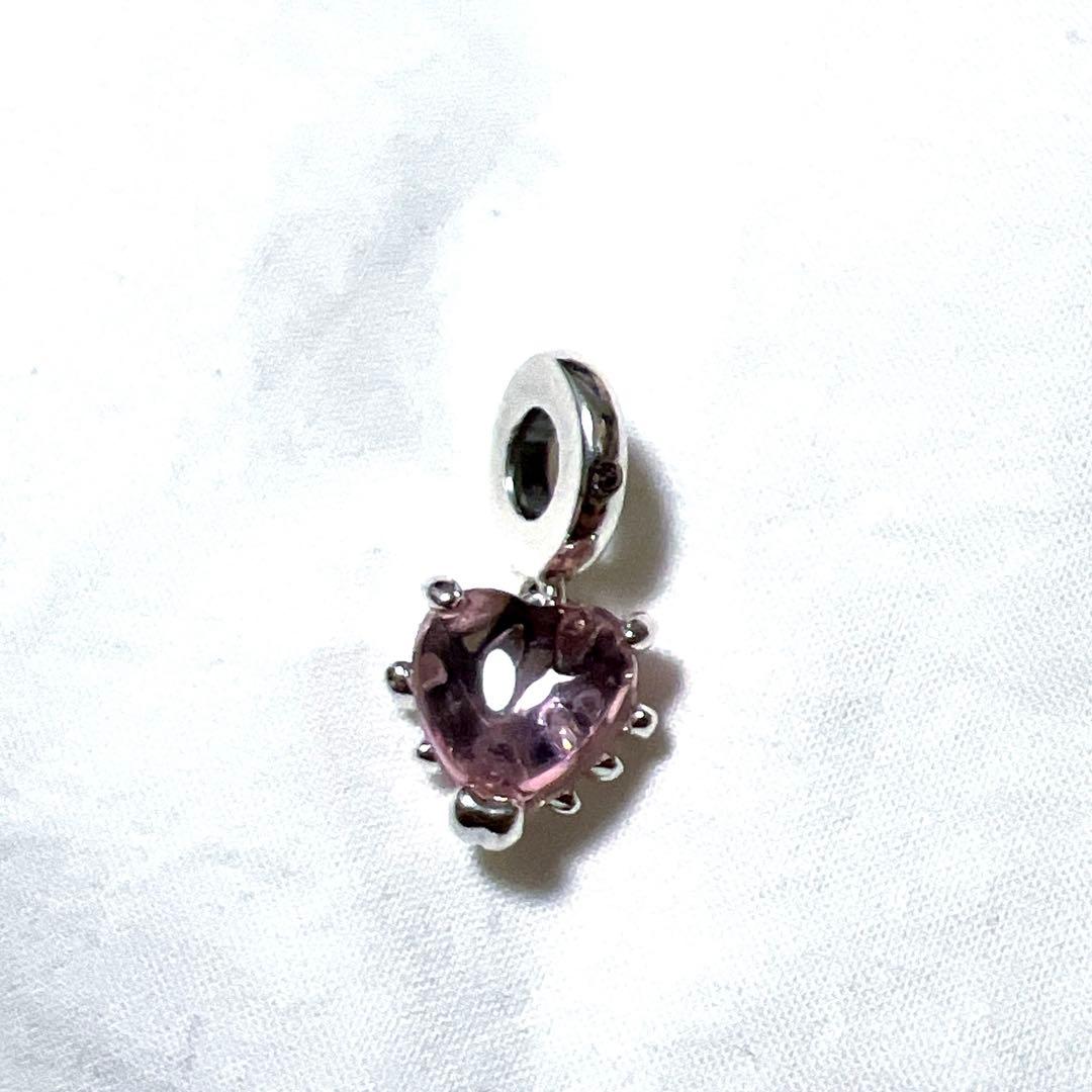 アクセサリー Pink Family Tree & Heart Dangle Charm