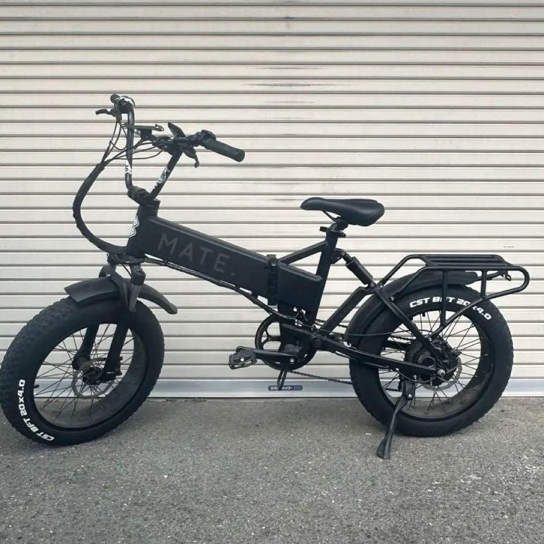 MATE.BIKE 電動アシスト 折りたたみ ファットバイク 20インチ 黒