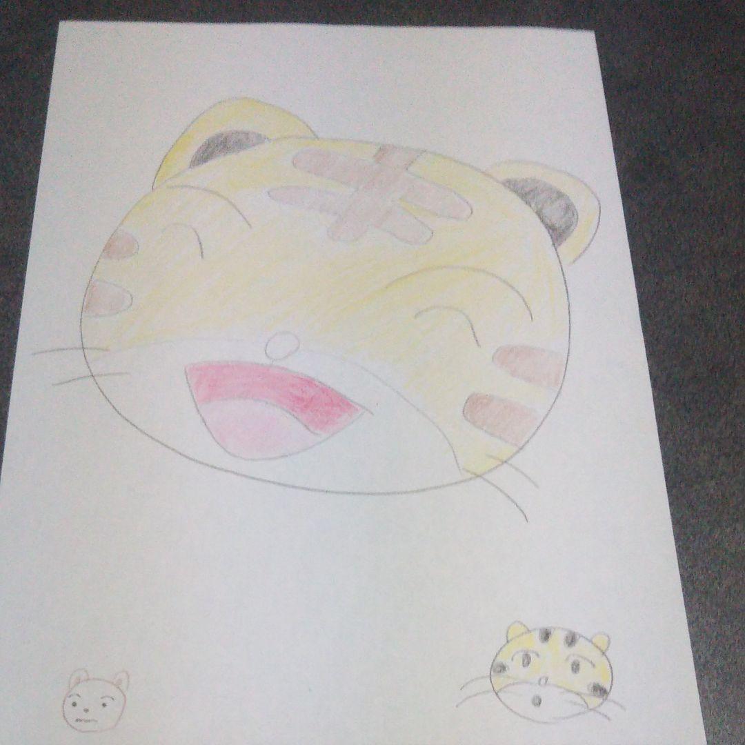 #爆買いイラスト  うろ覚えで描いたトラの絵