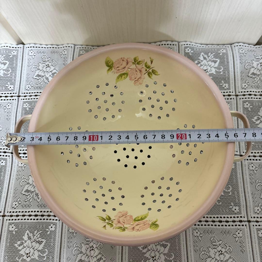 イマン　ダイアナローズ　ホーロー製コランダーＬ