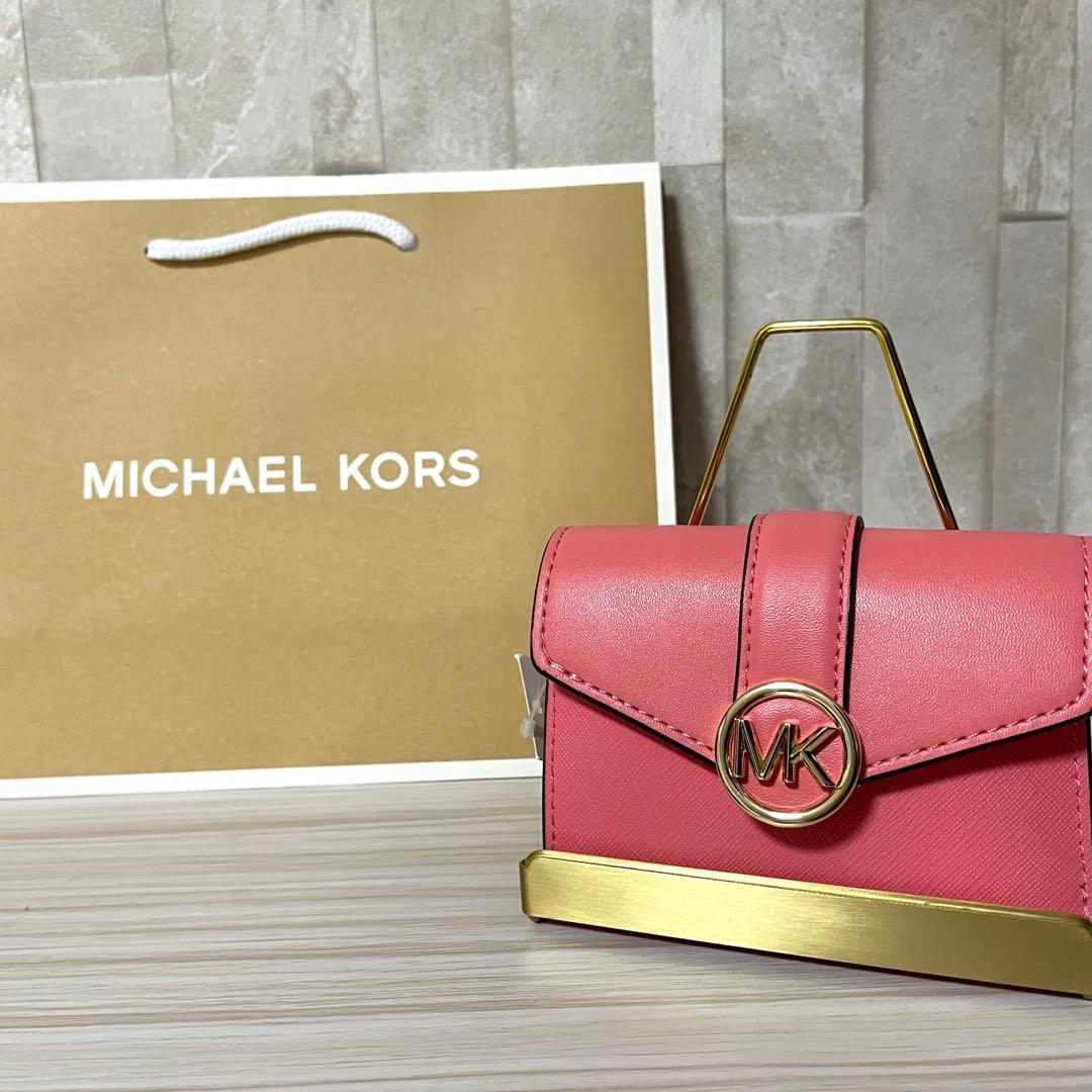早い者勝ち！訳あり新品 MICHEAL KORS 三つ折り財布 ピンク