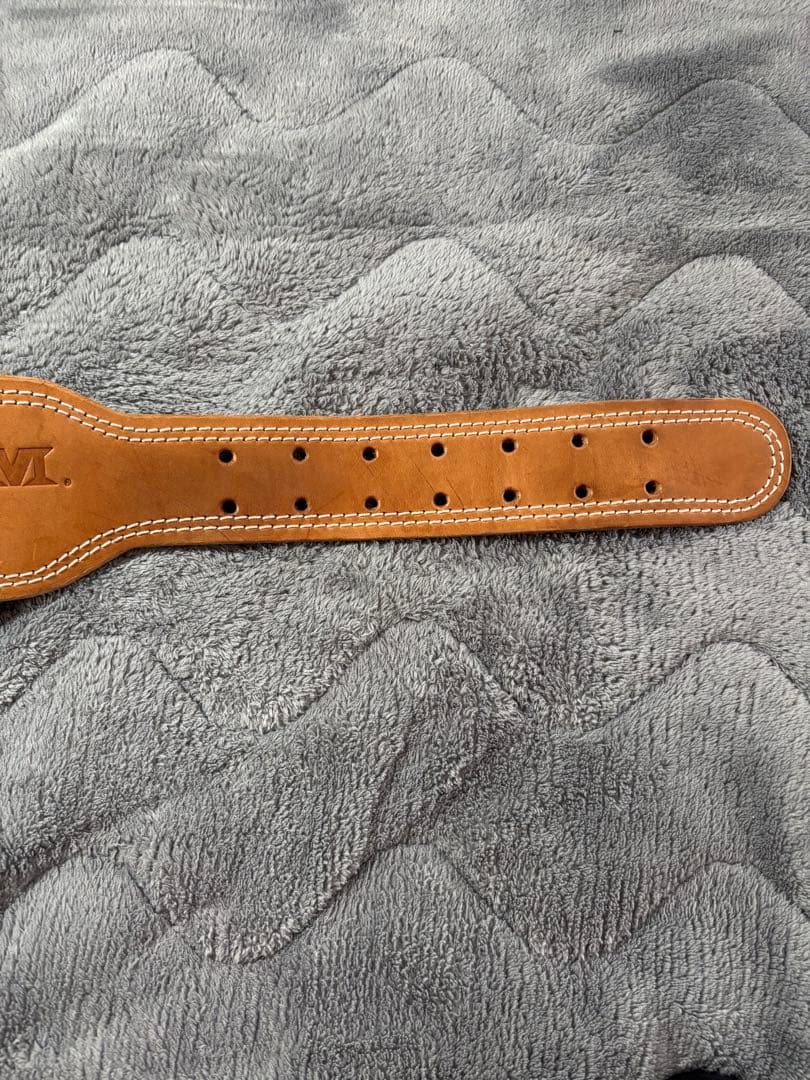 GOLD'S GYM レザー ベルト EX ブラウン Sサイズ