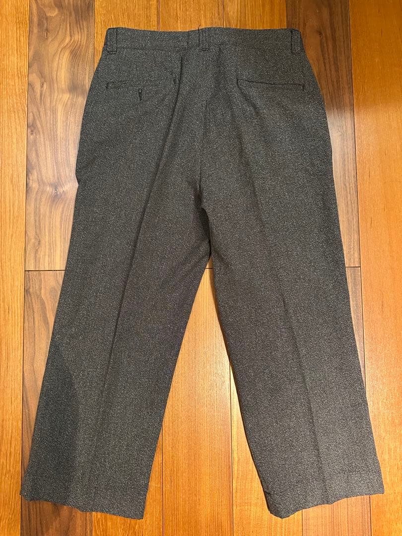 atlast&co ブラックシャンブレー　トラウザー