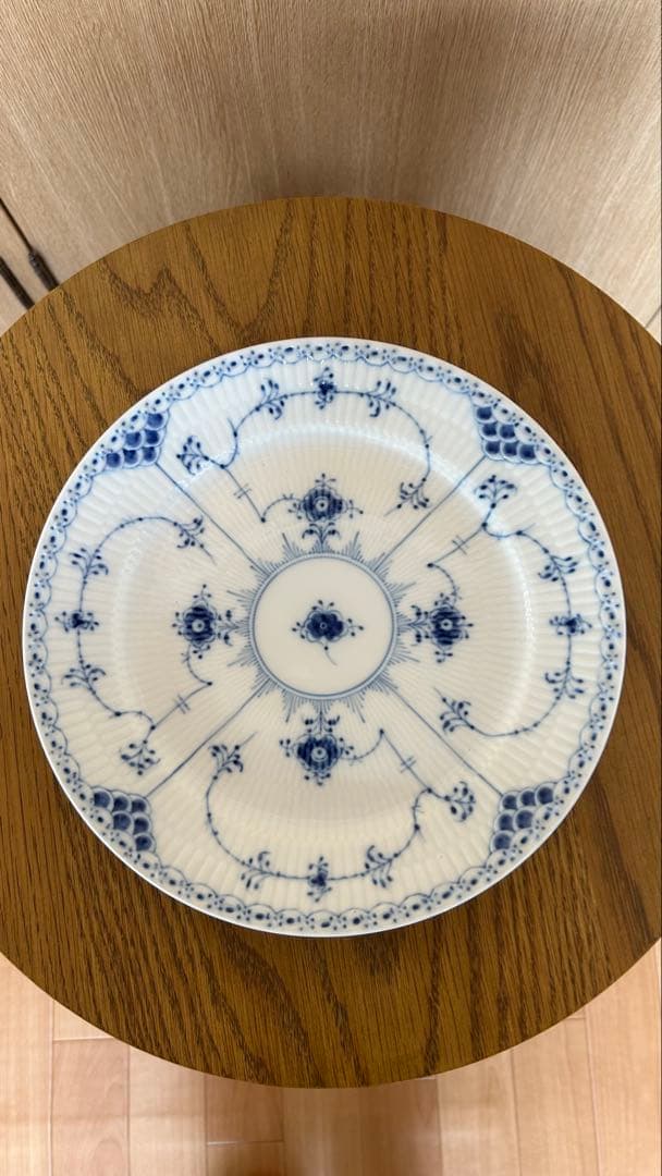 ロイヤルコペンハーゲン　ブルーフルーテッド ハーフレース25cm 2枚セット