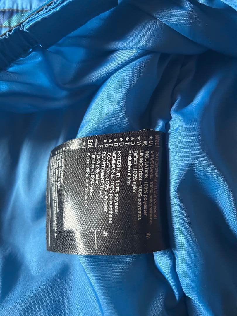 BURTONバートン　キッズスノーボードウェア 上M下S オレンジ青チェック