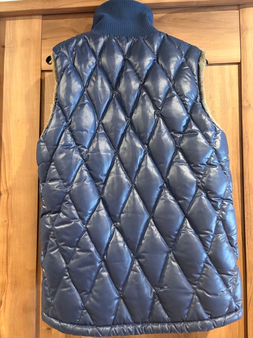 WESTRIDE ネイビー キルティングダウンベスト S ハンガリーグース