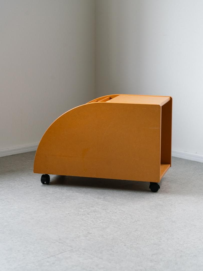 vintage キャスター マガジンラック 収納ワゴン サイドテーブル モダン