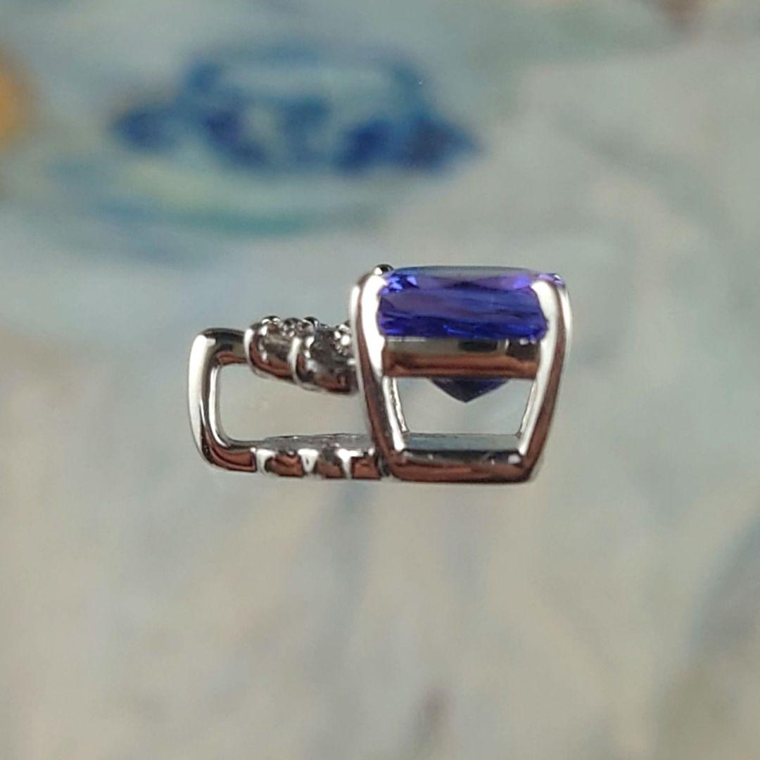 専用　K18WGタンザナイト　ダイヤモンドペンダント　ネックレストップ